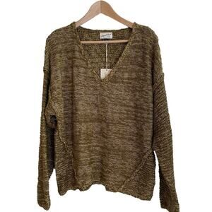 Universal Thread Green Textured V Neck Sweater NWT‎ Large